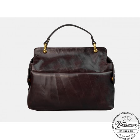 Женская кожаная сумка "Орнелла" (коричневая)